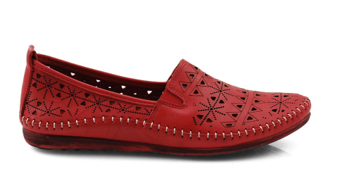 T.Sokolski ARA 404 czerwone skórzane półbuty