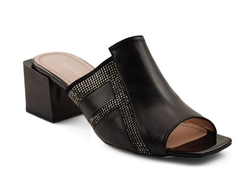 Boccato 617.5479 czarne skórzane klapki Boccato 617.5479 czarne skórzane klapki