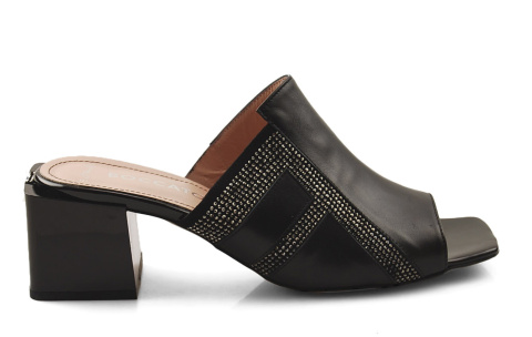 Boccato 617.5479 czarne skórzane klapki Boccato 617.5479 czarne skórzane klapki