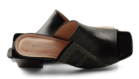 Boccato 617.5479 czarne skórzane klapki Boccato 617.5479 czarne skórzane klapki