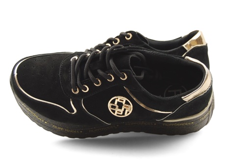 Filippo DP3558 czarne skórzane sneakersy