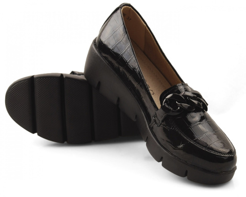 Filippo DP4128 czarne skórzane półbuty Filippo DP4128 czarne skórzane półbuty