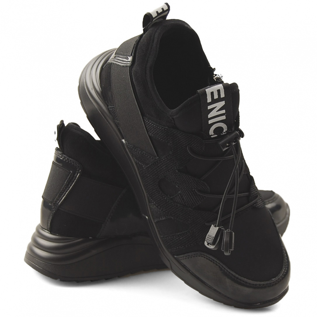 Filippo DP4168 czarne skórzane sneakersy