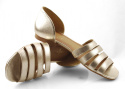 Maciejka 05521 złote skórzane sandały