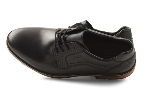 Rieker 14603 czarne skórzane półbuty Rieker 14603 czarne skórzane półbuty