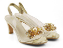 Sabatina 1014-5 złote transparentne sandały