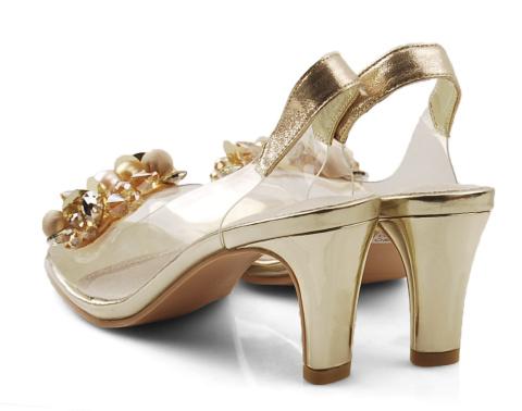 Sabatina 1014-5 złote transparentne sandały Sabatina 1014-5 złote transparentne sandały