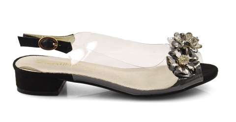 Sabatina 380-8 czarne transparentne sandały Sabatina 380-8 czarne transparentne sandały