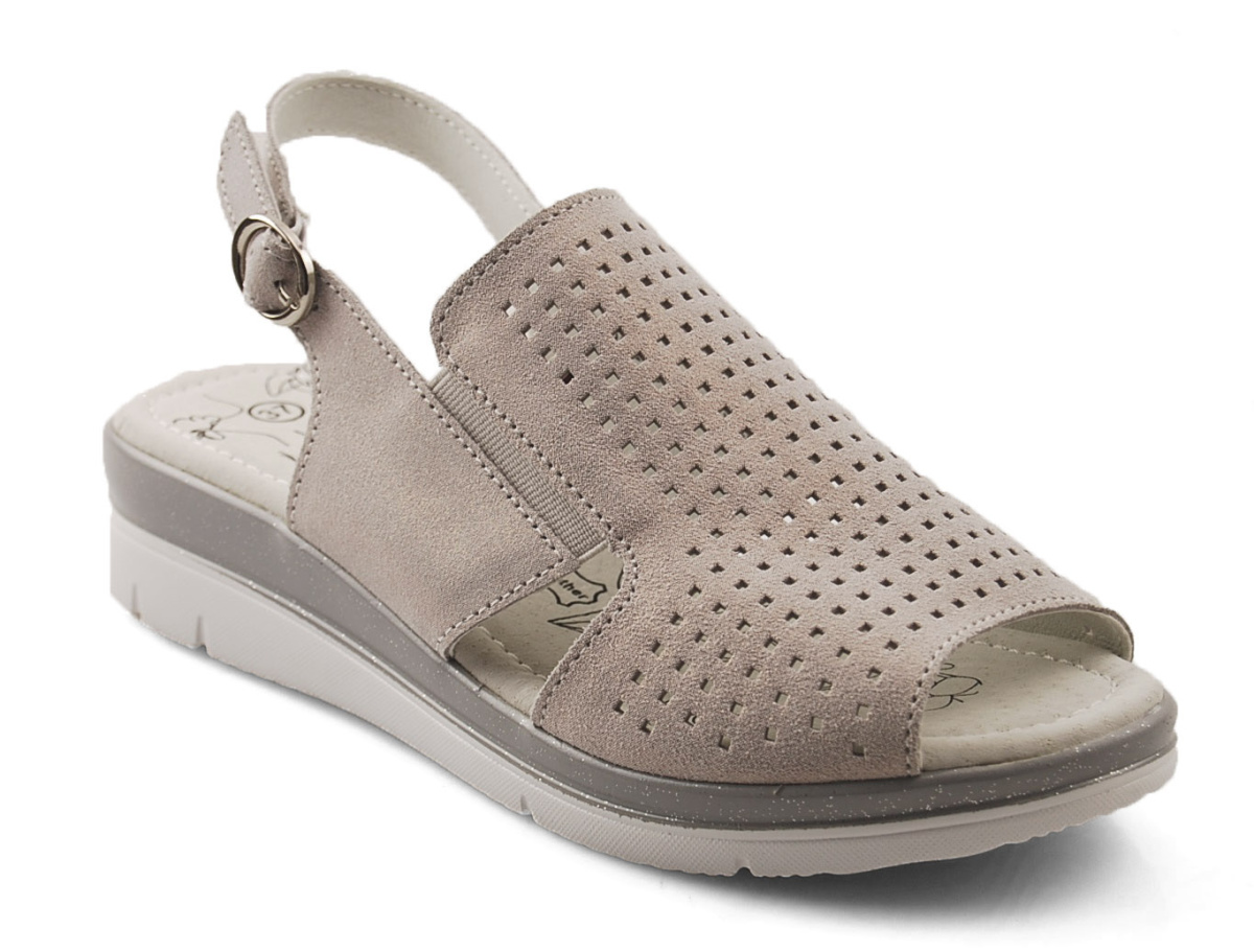 T.Sokolski L22-158 srebrne skórzane sandały