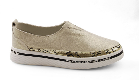 T.Sokolski W22-114 złote skórzane półbuty