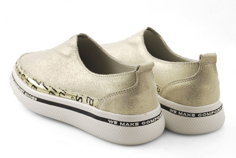 T.Sokolski W22-114 złote skórzane półbuty