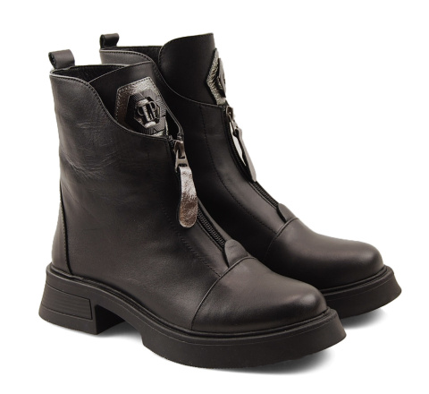 Boccato 271.610 czarne skórzane botki Boccato 271.610 czarne skórzane botki