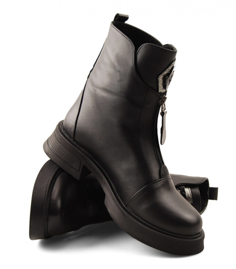 Boccato 271.610 czarne skórzane botki Boccato 271.610 czarne skórzane botki