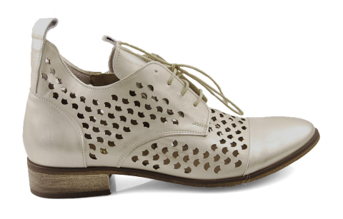 Dwunasty Shoes 801 złote skórzane botki Dwunasty Shoes 801 złote skórzane botki