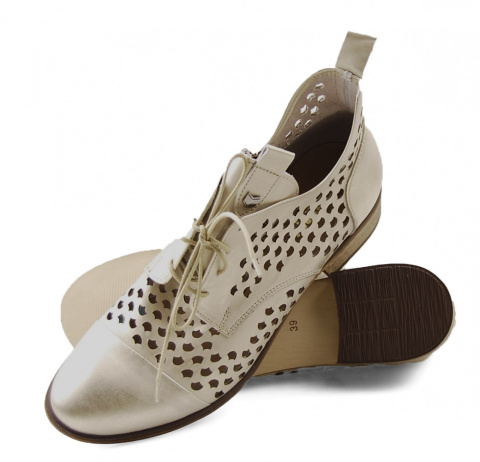 Dwunasty Shoes 801 złote skórzane botki Dwunasty Shoes 801 złote skórzane botki