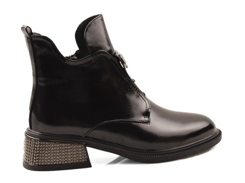 Filippo DBT3105 czarne lakierowane botki Filippo DBT3105 czarne lakierowane botki