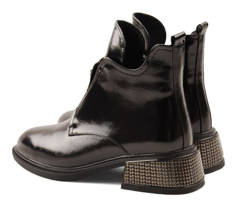 Filippo DBT3105 czarne lakierowane botki Filippo DBT3105 czarne lakierowane botki
