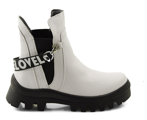 Filippo DBT3927 białe skórzane botki Filippo DBT3927 białe skórzane botki