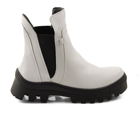 Filippo DBT3927 białe skórzane botki Filippo DBT3927 białe skórzane botki