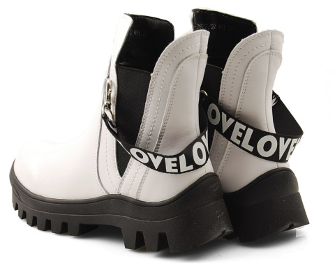 Filippo DBT3927 białe skórzane botki Filippo DBT3927 białe skórzane botki