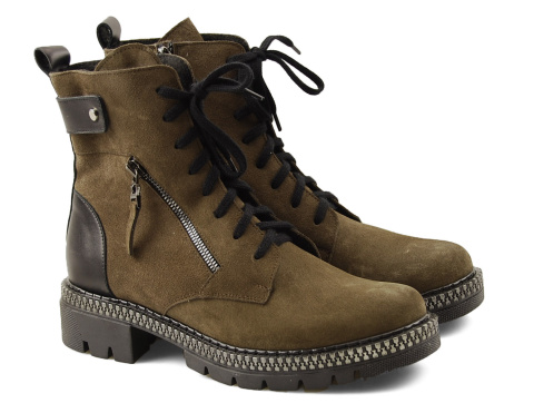 Laura Messi 2508 brązowe skórzane trapery Laura Messi 2508 brązowe skórzane trapery