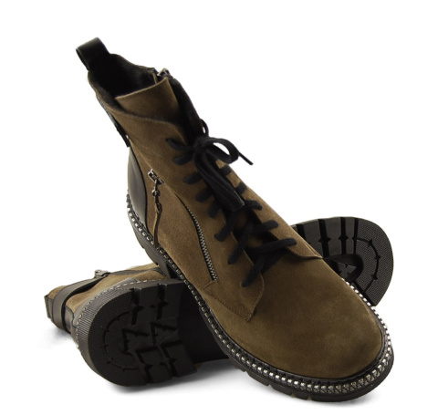 Laura Messi 2508 brązowe skórzane trapery Laura Messi 2508 brązowe skórzane trapery