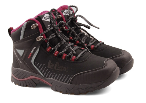 Lee Cooper LCJ-22-01-1400LA burgundowe półbuty trekkingowe Lee Cooper LCJ-22-01-1400LA burgundowe półbuty trekkingowe
