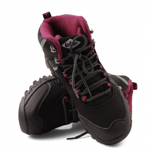 Lee Cooper LCJ-22-01-1400LA burgundowe półbuty trekkingowe Lee Cooper LCJ-22-01-1400LA burgundowe półbuty trekkingowe