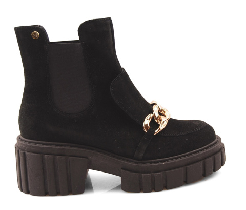 Maciejka 2857J czarne skórzane botki Maciejka 2857J czarne skórzane botki