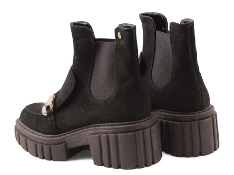 Maciejka 2857J czarne skórzane botki Maciejka 2857J czarne skórzane botki