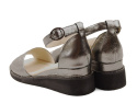 Boccato 004.1071 srebrne skórzane sandały