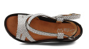 Contes 610 czarno-białe skórzane sandały