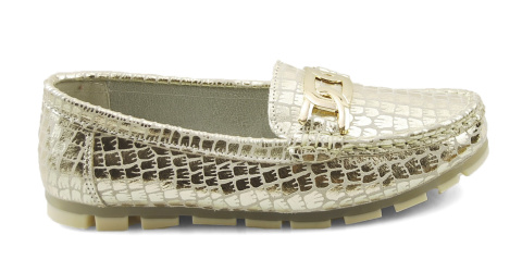 Filippo DP3630 złote skórzane mokasyny