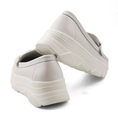 Filippo DP4552 białe skórzane półbuty Filippo DP4552 białe skórzane półbuty