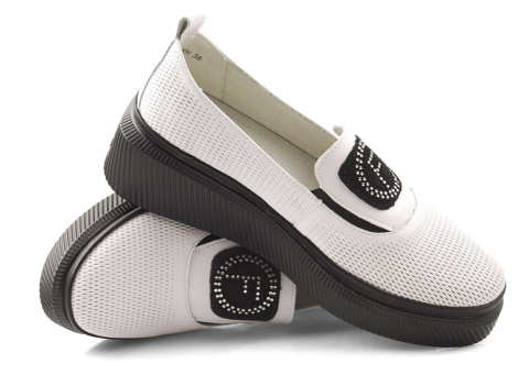 Filippo DP4572 białe skórzane półbuty