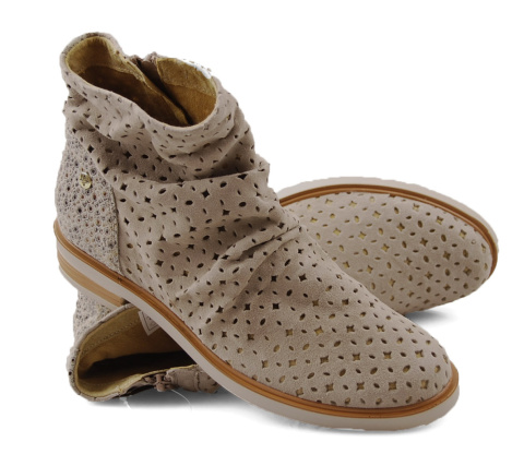 Maciejka 05922 beżowe skórzane botki Maciejka 05922 beżowe skórzane botki