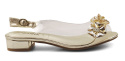 Sabatina 380-8 złote sandały transparentne