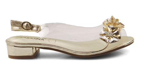 Sabatina 380-8 złote sandały transparentne Sabatina 380-8 złote sandały transparentne