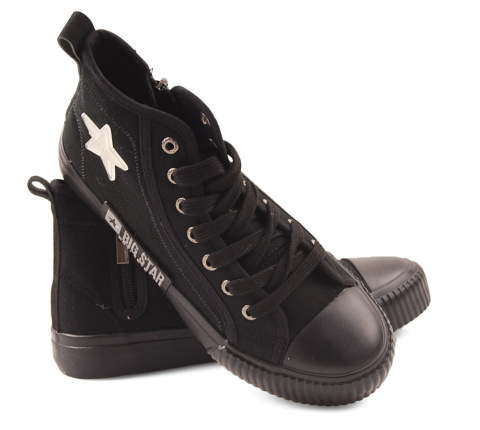 Big Star JJ274380 czarne wysokie trampki Big Star JJ274380 czarne wysokie trampki