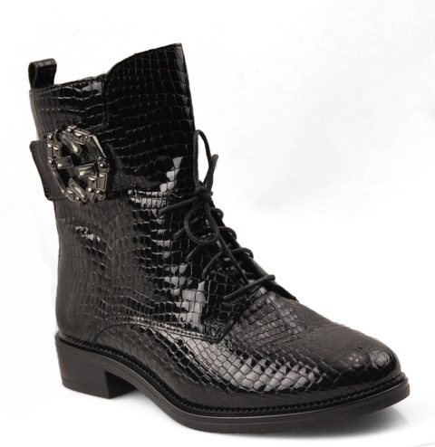 Contes 543 czarne skórzane botki Contes 543 czarne skórzane botki