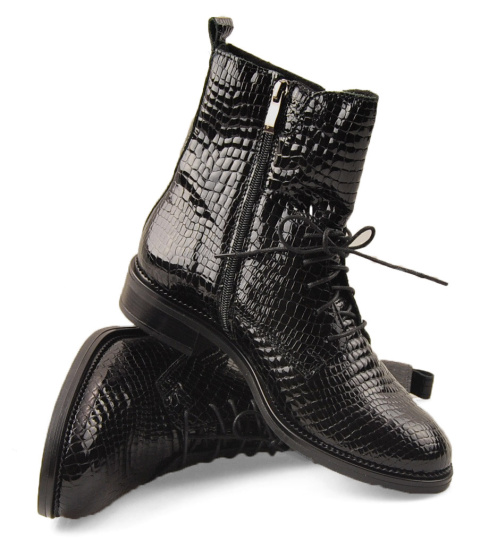 Contes 543 czarne skórzane botki Contes 543 czarne skórzane botki