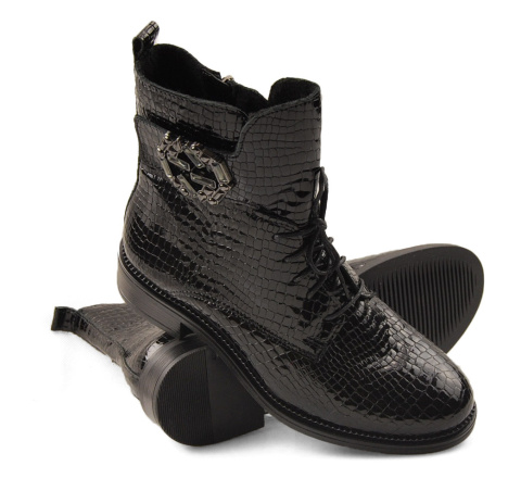 Contes 543 czarne skórzane botki Contes 543 czarne skórzane botki