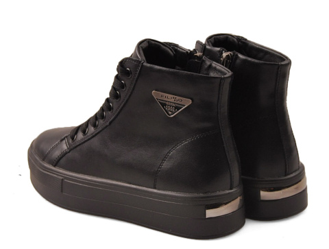 Filippo DBT4708 czarne skórzane botki Filippo DBT4708 czarne skórzane botki