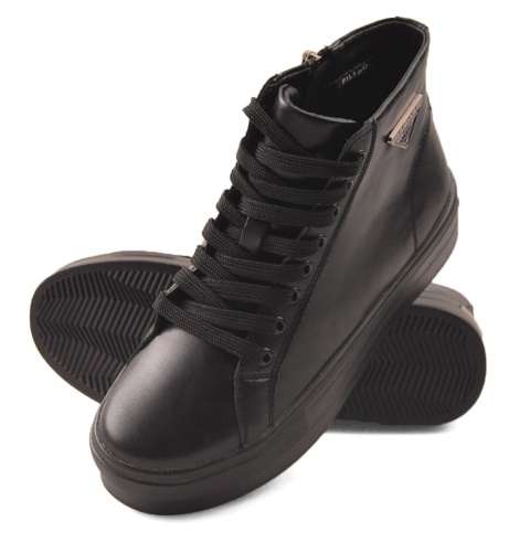 Filippo DBT4708 czarne skórzane botki Filippo DBT4708 czarne skórzane botki