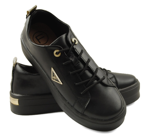 Filippo DP3533 czarne skórzane półbuty Filippo DP3533 czarne skórzane półbuty