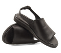 Jaromin 5699 czarne skórzane sandały