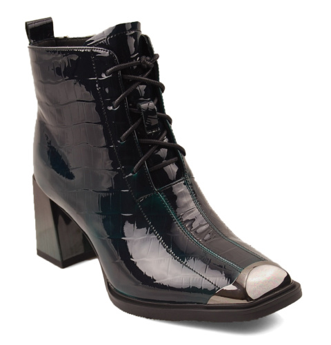 Loretta Vitale Y99-N121L zielone skórzane botki Loretta Vitale Y99-N121L zielone skórzane botki