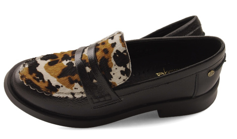 Maciejka 06250-01 czarne skórzane półbuty