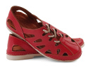 T.Sokolski L21-556 czerwone skórzane sandały