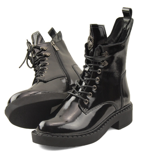 T.Sokolski Z23-712 czarne skórzane trapery